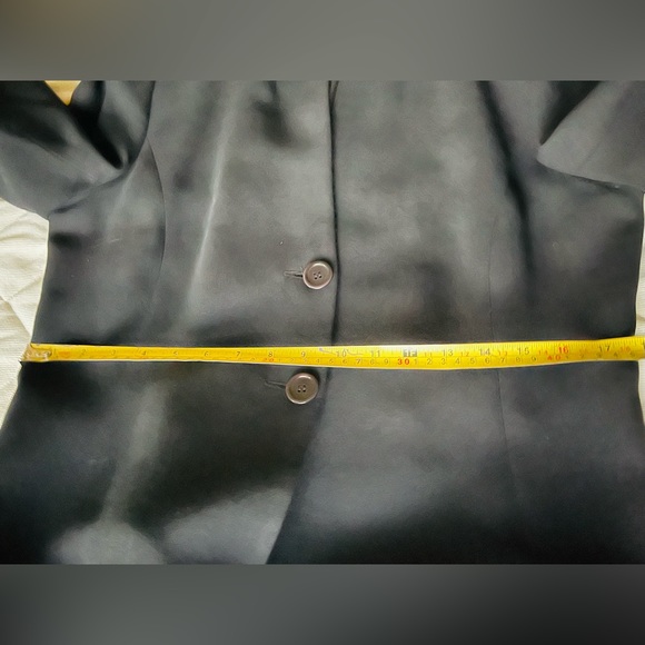 Zara Black Wool Blazer Black Fur Trims Two Buttons Front Closure US 10 - Picture 15 of 15